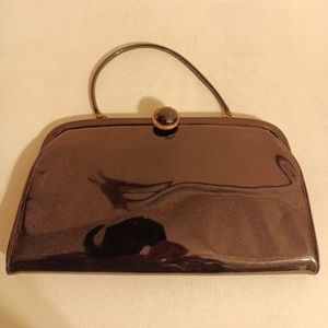 After Five Vintage black patent leather clutch purse formal